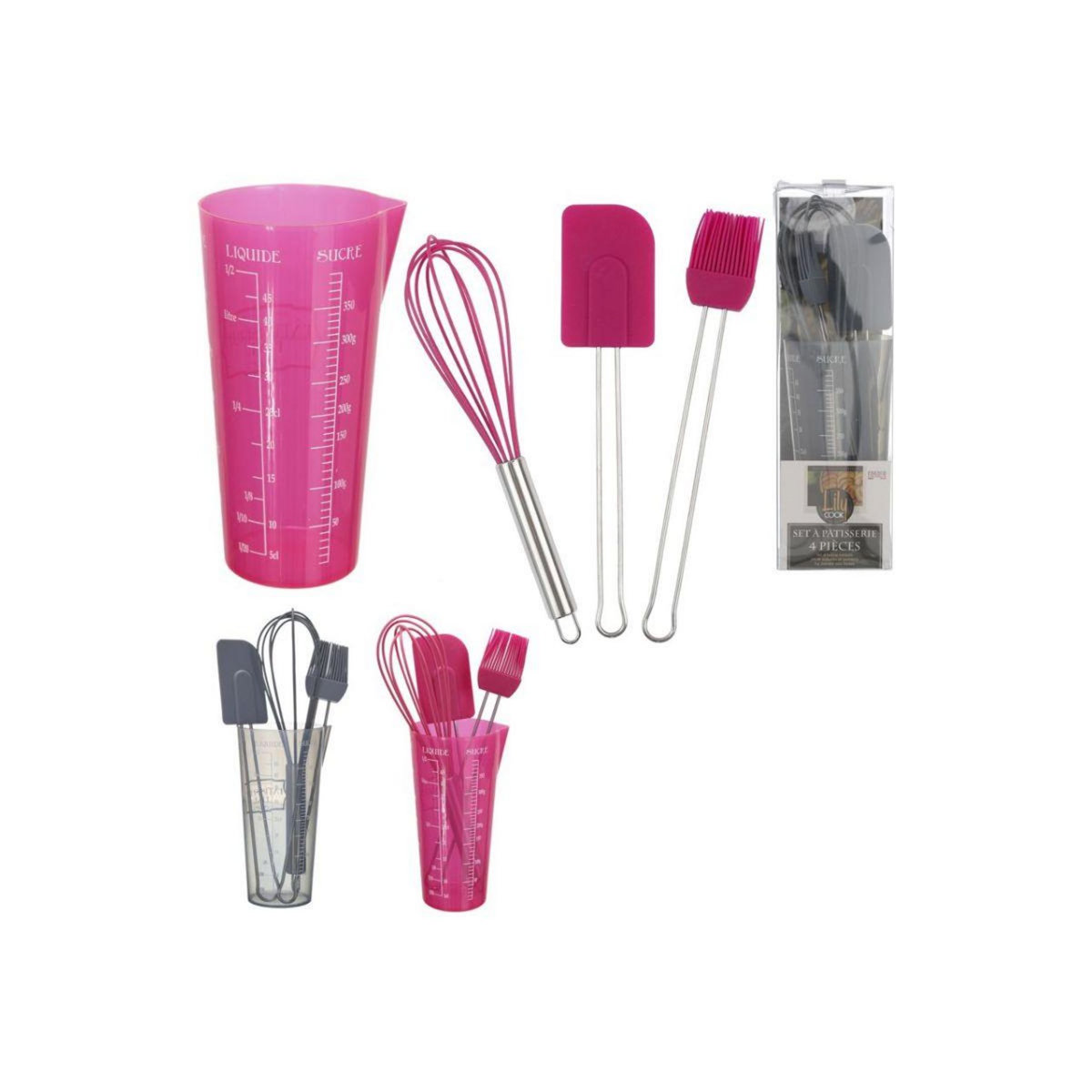 Lily Cook Set d'ustensiles de cuisine a patisserie x4 m18