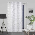 SOLEIL D'OCRE Rideau à oeillets 135x250 cm LIANE, par Soleil d'ocre. Coloris disponibles : Rose, Blanc, Gris