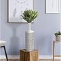 Voir la diapositive 5 : Paris Prix Vase Bouteille Abstrait  Nairobi  49cm Blanc