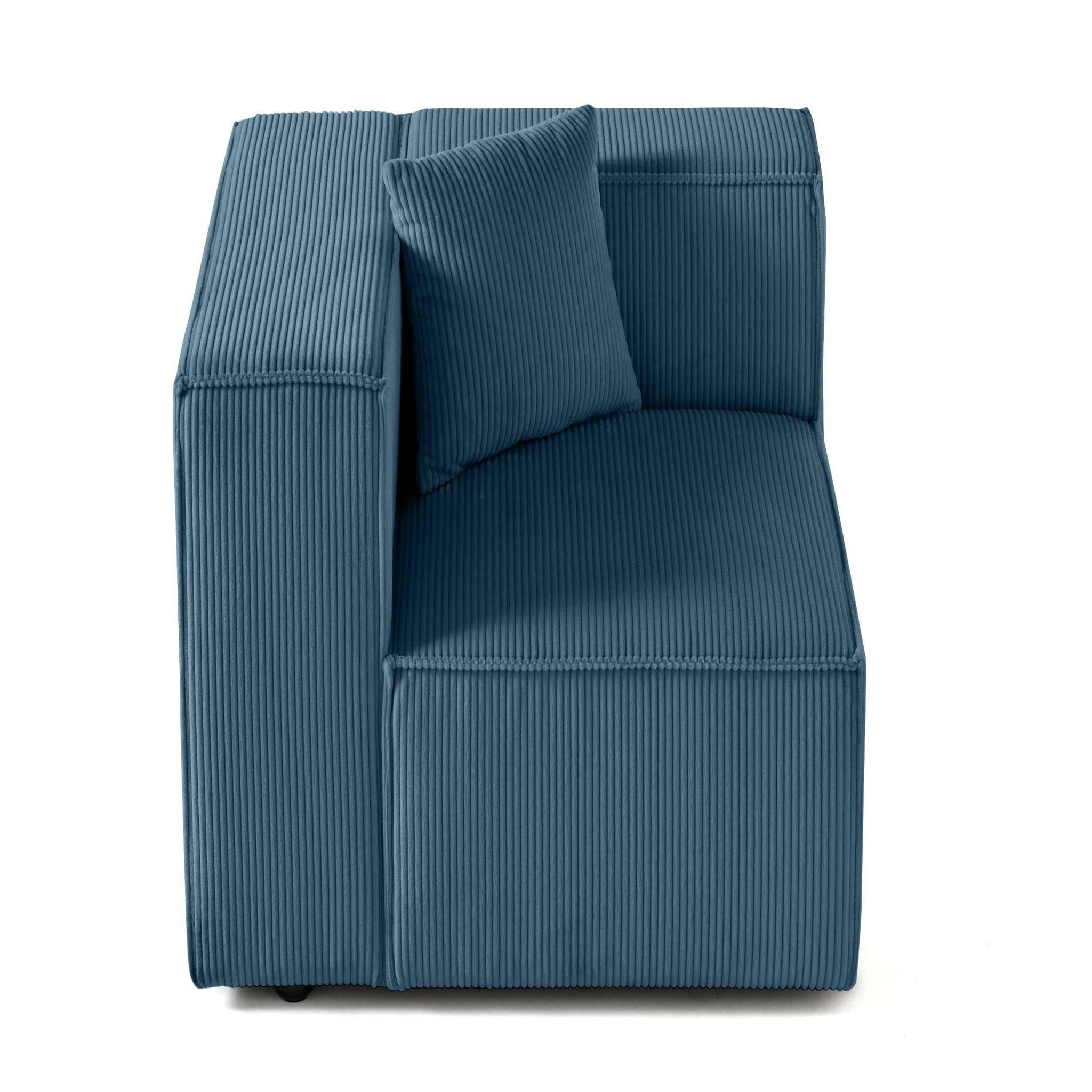 Voir la diapositive 4 : LISA DESIGN Arty - module d'assise gauche - en velours côtelé