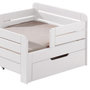 Voir la diapositive 3 : Paris Prix Pack - Lit Évolutif Enfant, Tiroir & Matelas  Jumper  90x140cm Blanc