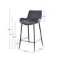 Voir la diapositive 4 : Rendez vous déco Lot de 2 chaises pour îlot central 65 cm en cuir synthétique camel - Pirata