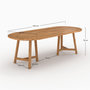 Voir la diapositive 4 : Rendez vous déco Table de jardin ovale en bois de teck recyclé 10 personnes-Bora