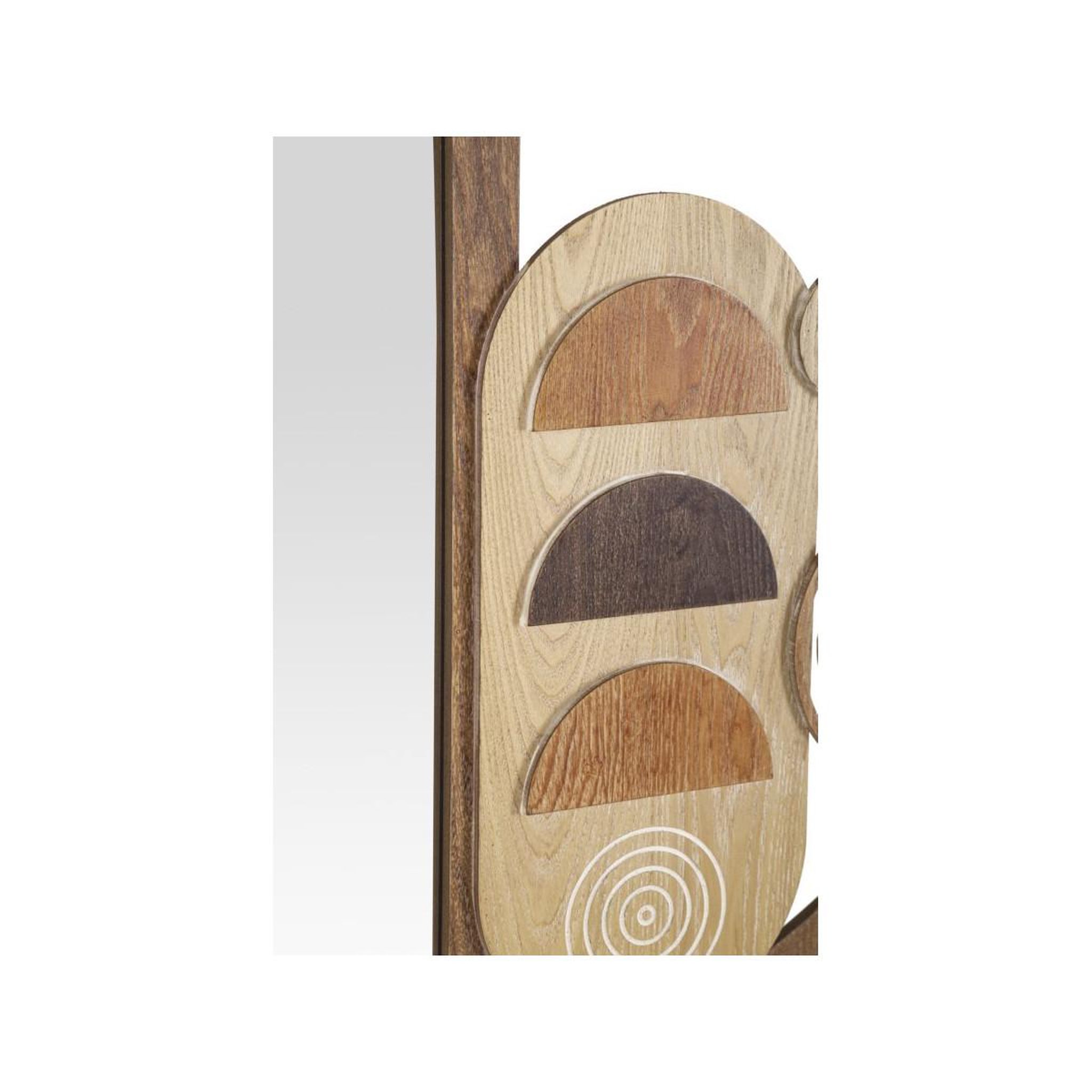 Voir la diapositive 2 : Paris Prix Miroir mural en bois  block  80cm naturel
