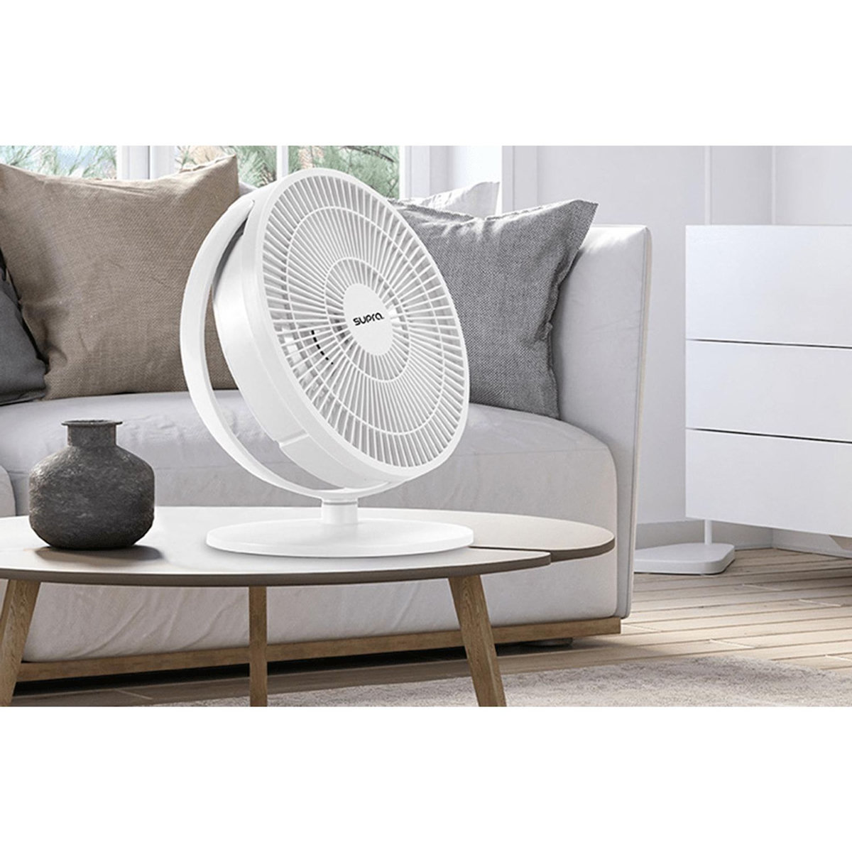 Supra Ventilateur de table 25cm 12w blanc - HELI-1
