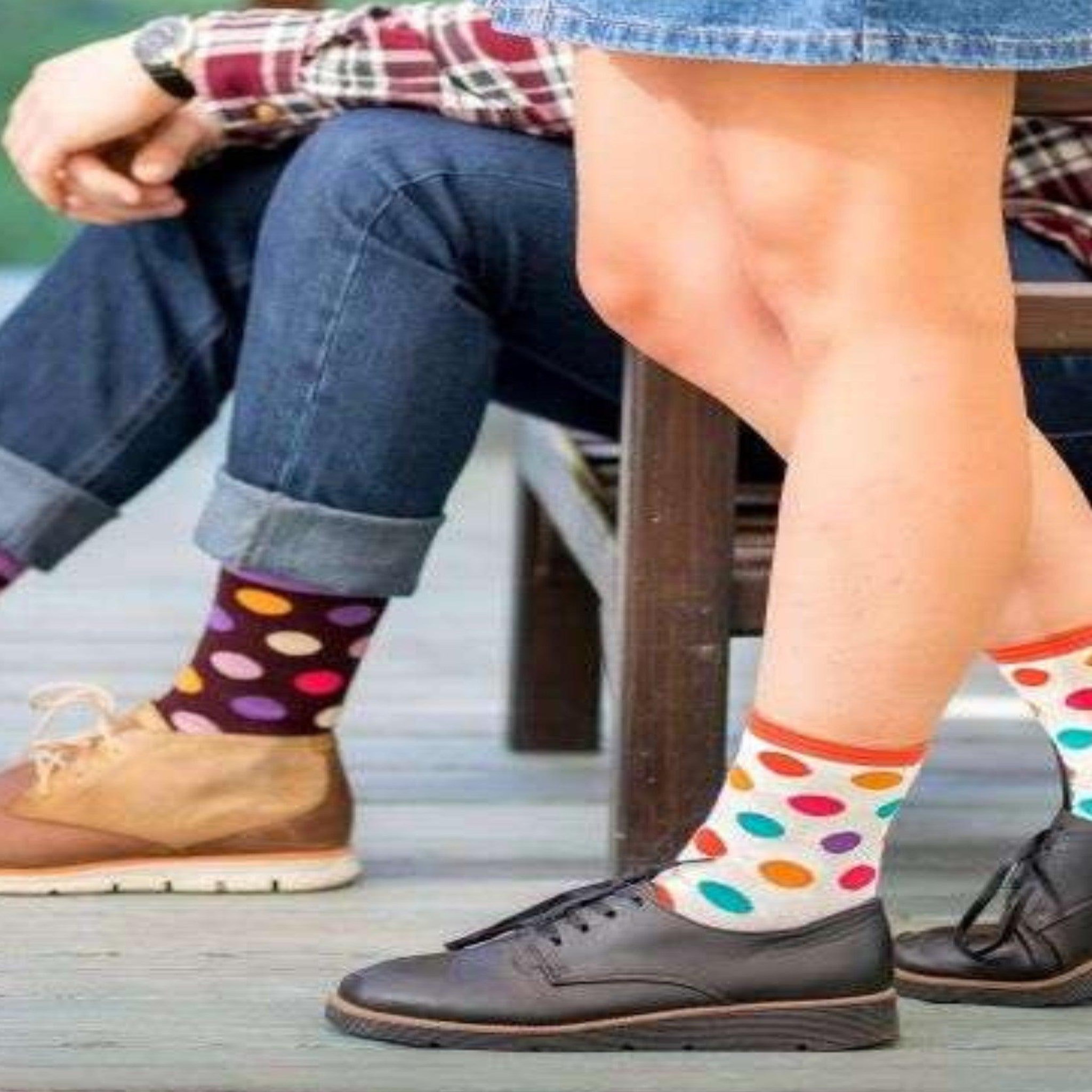 Voir la diapositive 2 : PIRIN HILL Chaussettes en bambou à pois - écru