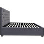 Voir la diapositive 3 : Habitat et Jardin Lit double avec coffre  Tino  - 160 × 200 cm - Gris