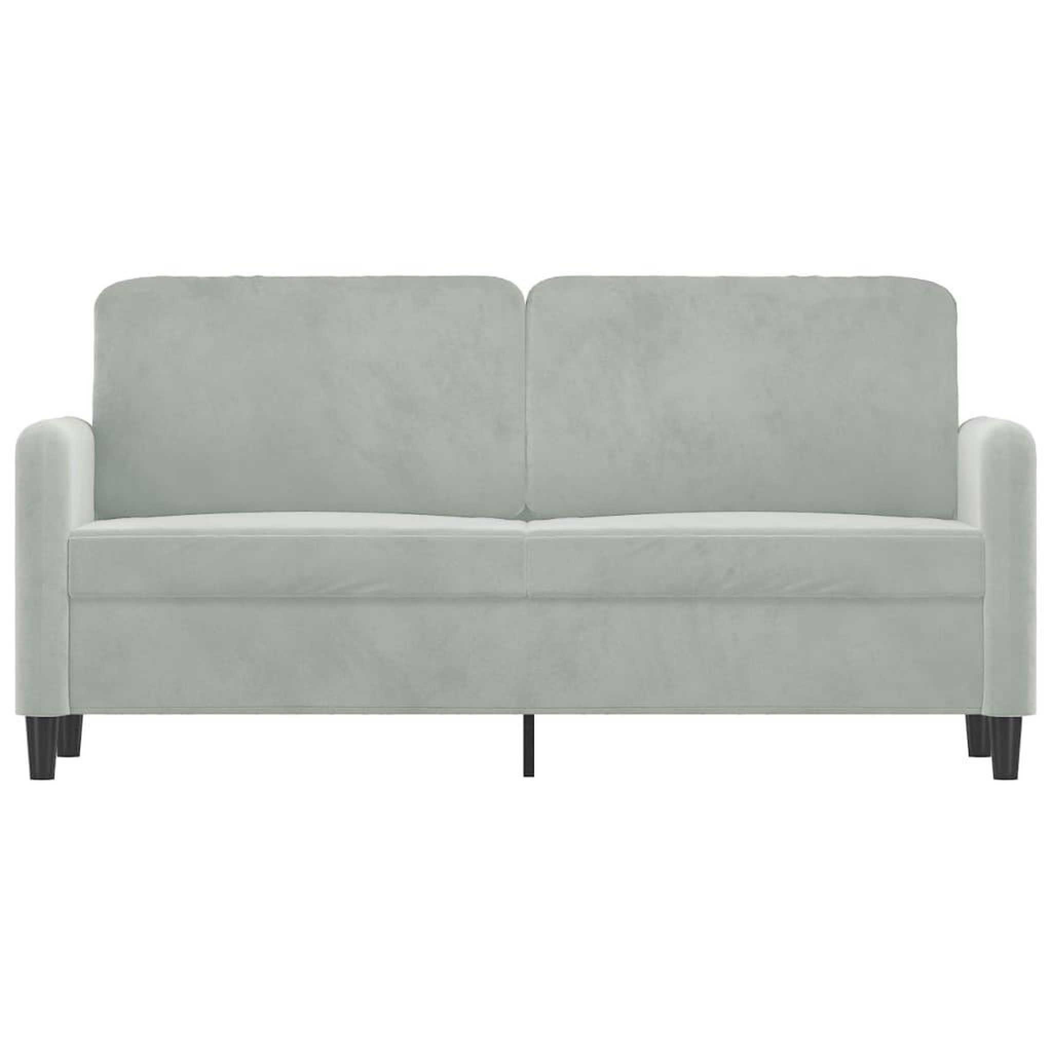 Voir la diapositive 3 : VIDAXL Canape a 2 places Gris clair 140 cm Velours