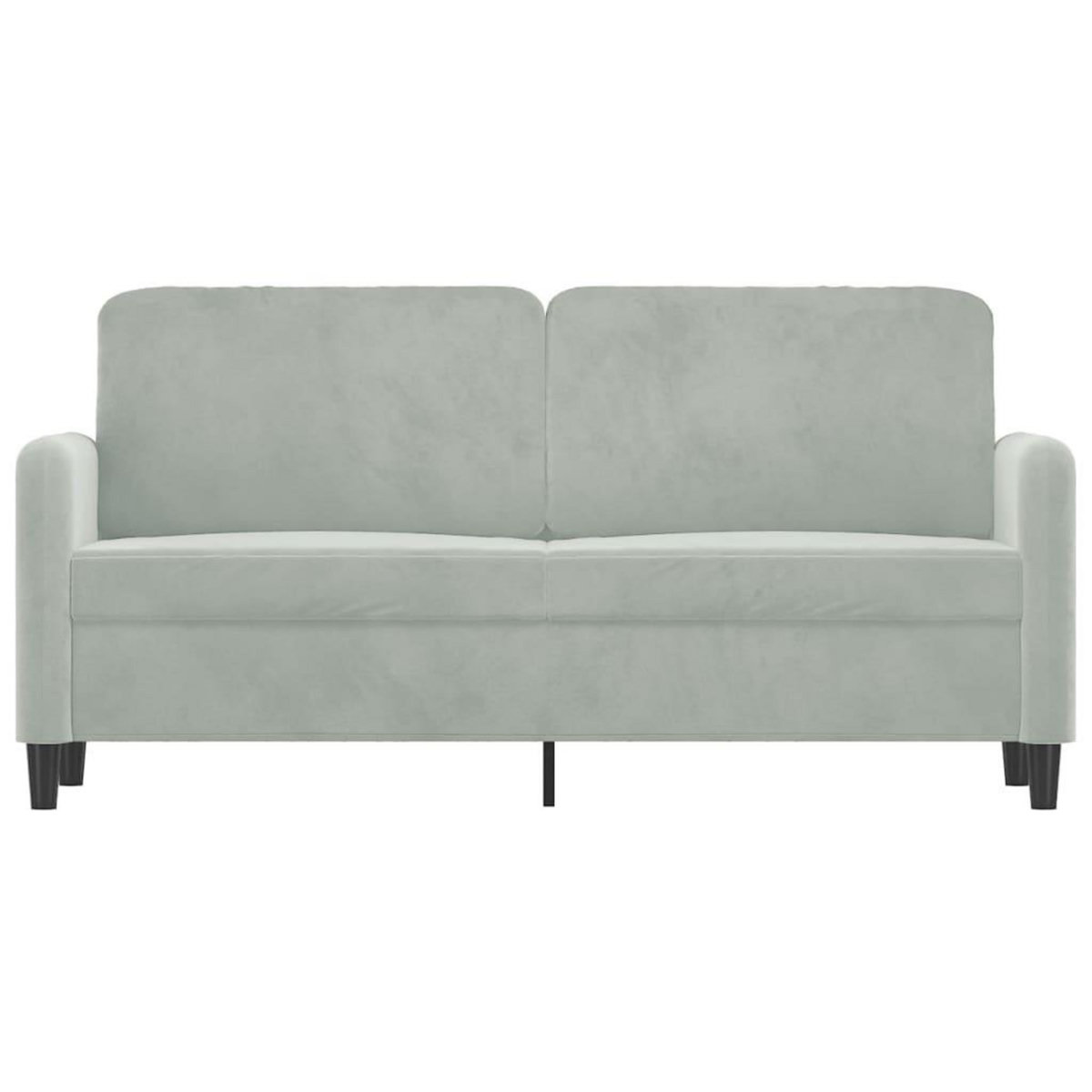 VIDAXL Canape a 2 places Gris clair 140 cm Velours