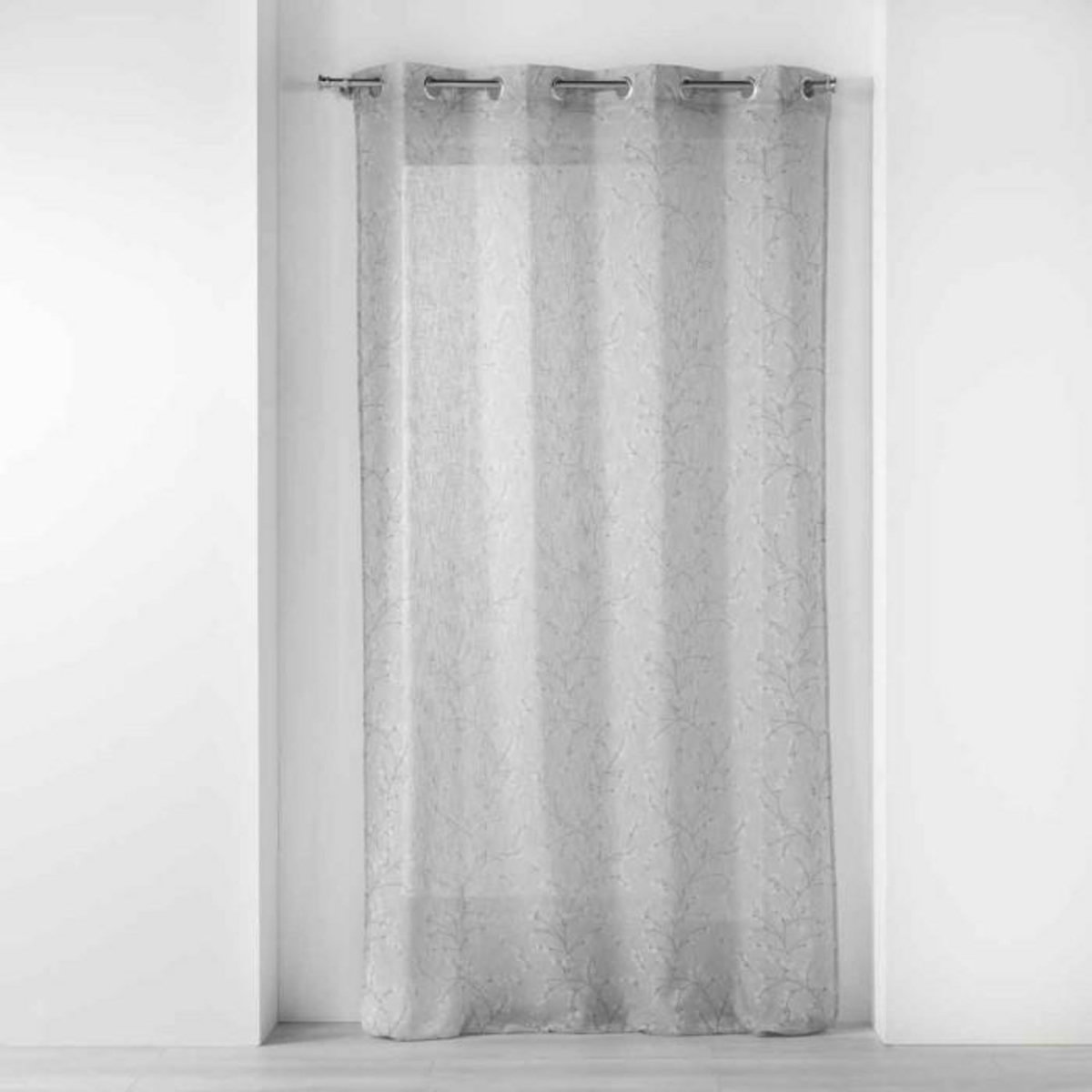 Paris Prix Rideau Voilage à Œillets  Salomé  140x280cm Gris