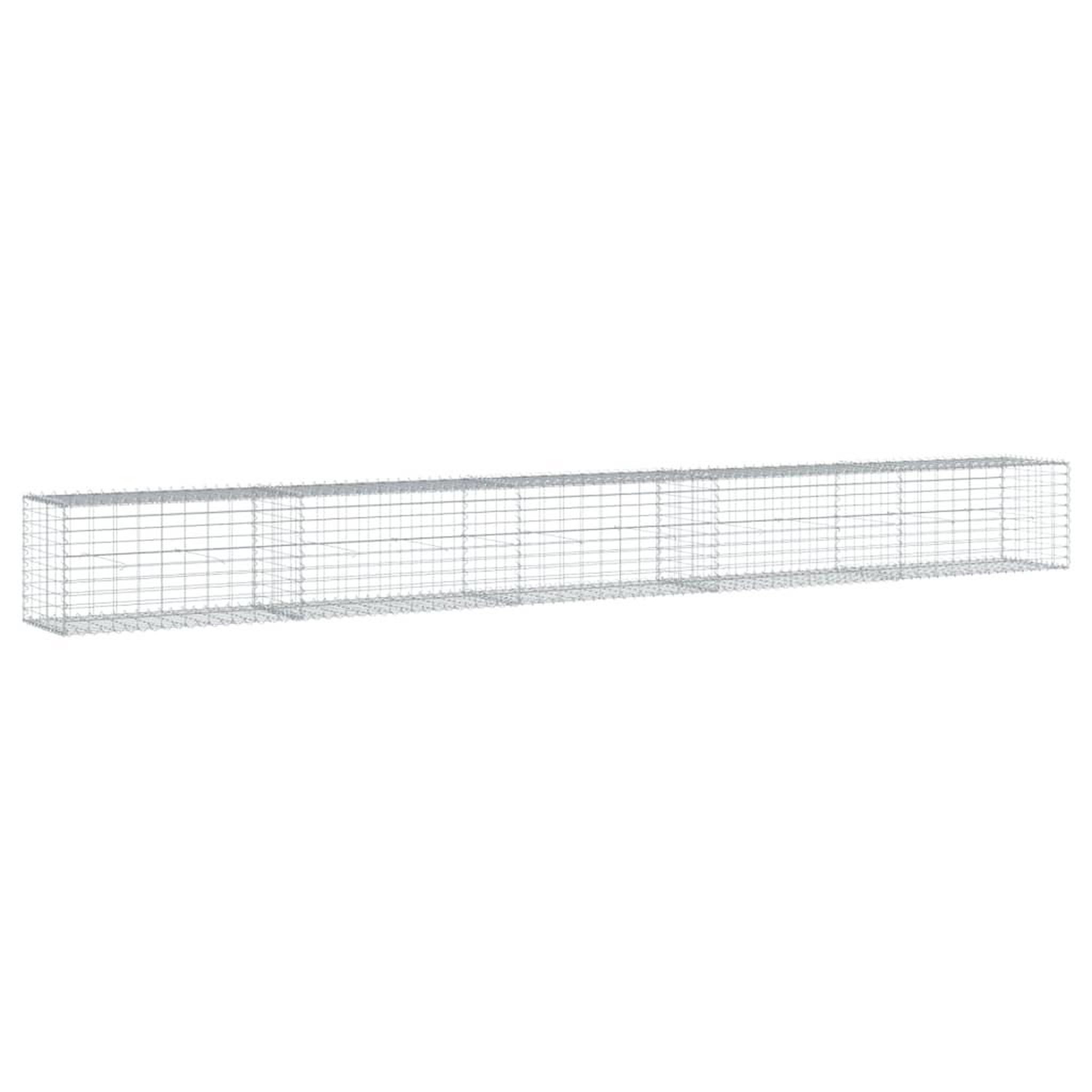 Voir la diapositive 5 : VIDAXL Panier gabion avec couvercle 500x50x50 cm fer galvanise
