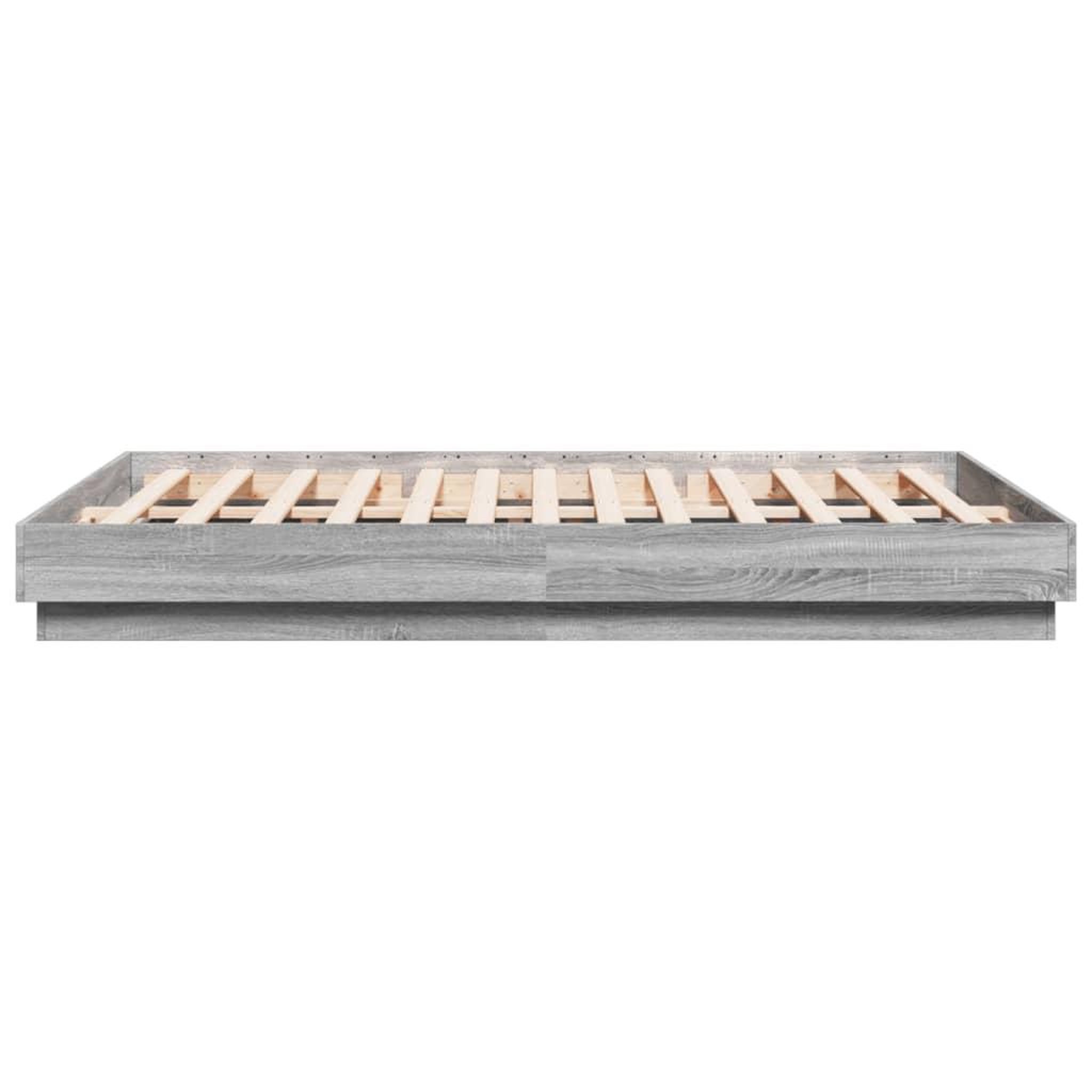 Voir la diapositive 5 : VIDAXL Cadre de lit sans matelas sonoma gris 160x200 cm