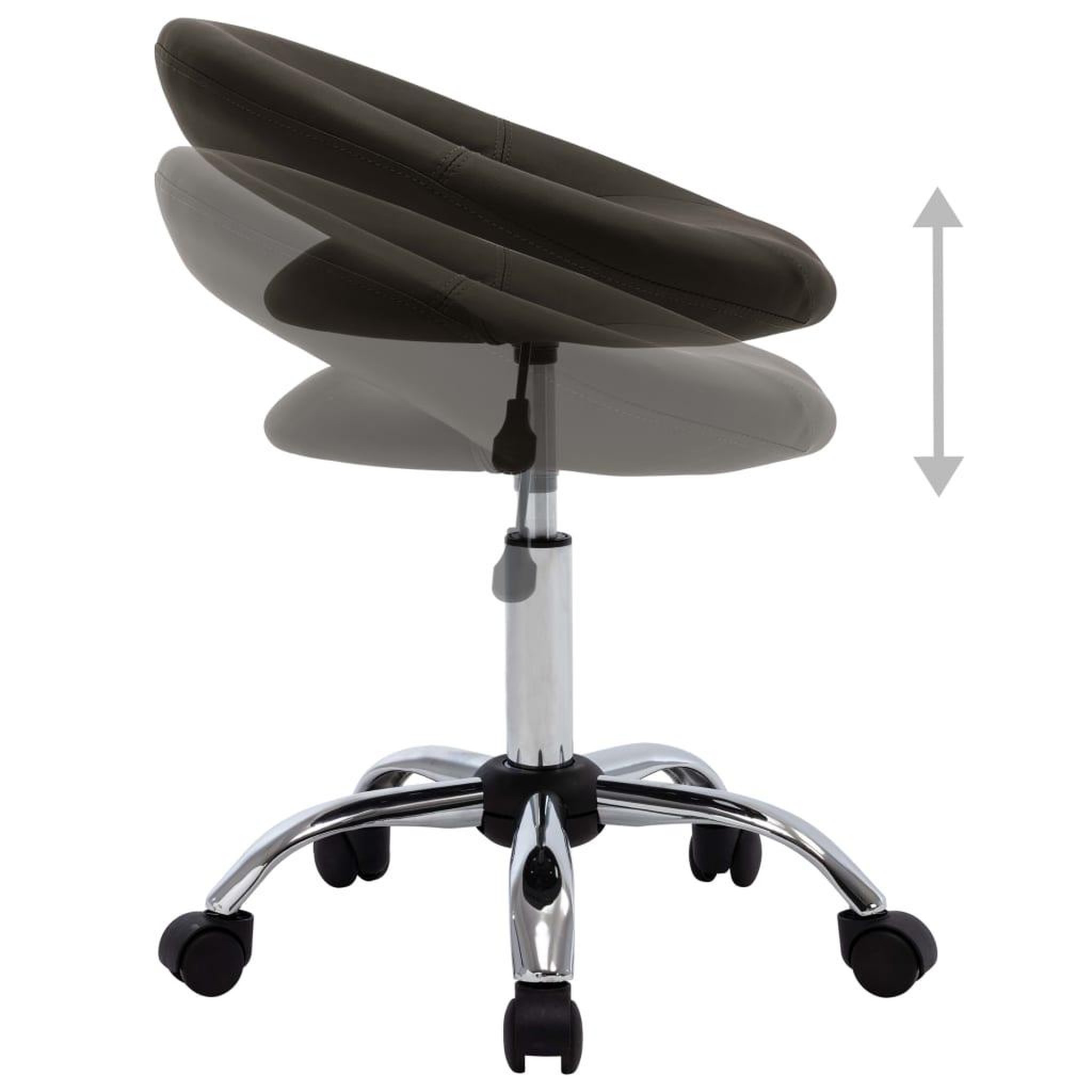 Voir la diapositive 4 : VIDAXL Chaise de travail roulante Marron Similicuir