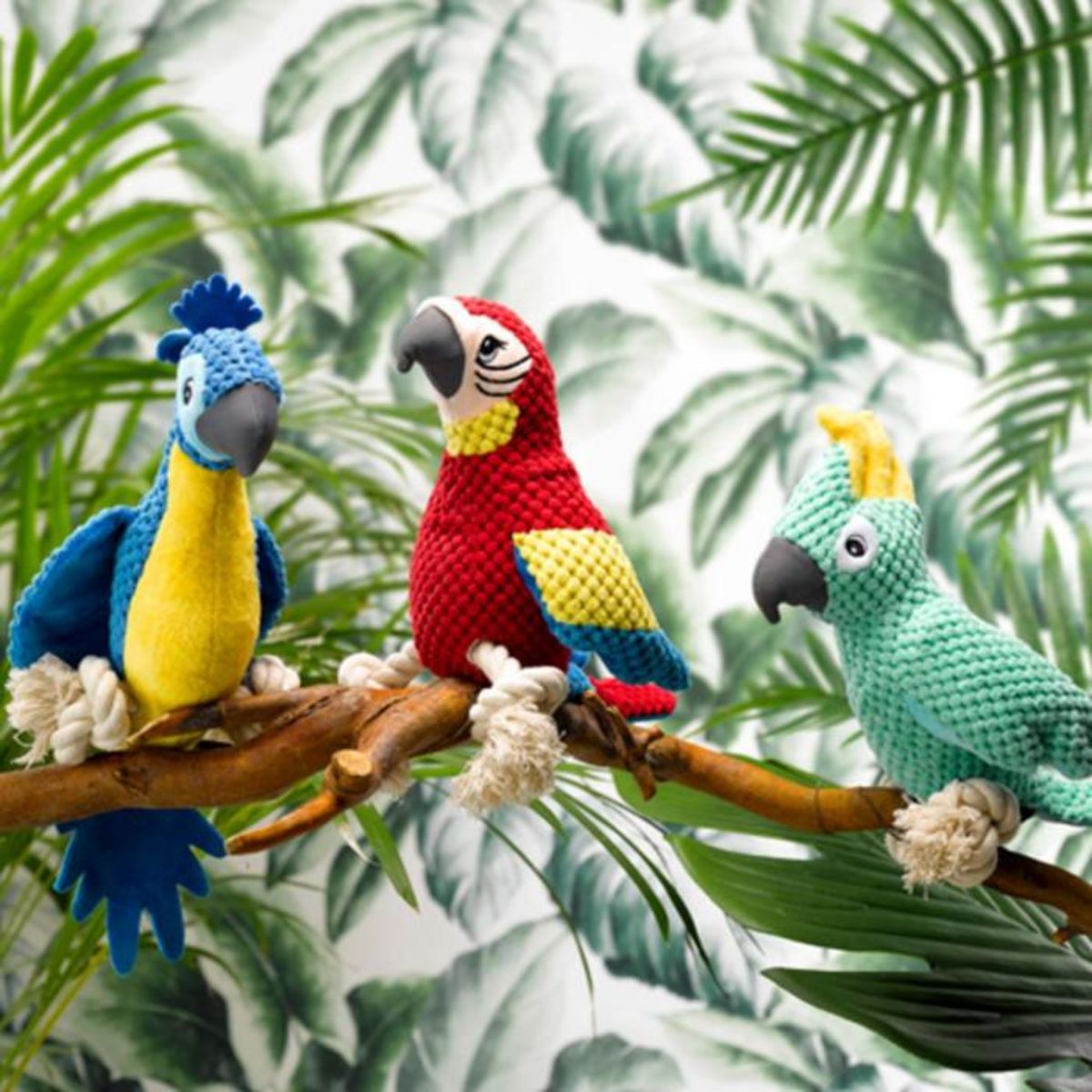 Paris Prix Jouet Peluche pour Chien  Perroquet  33cm Bleu