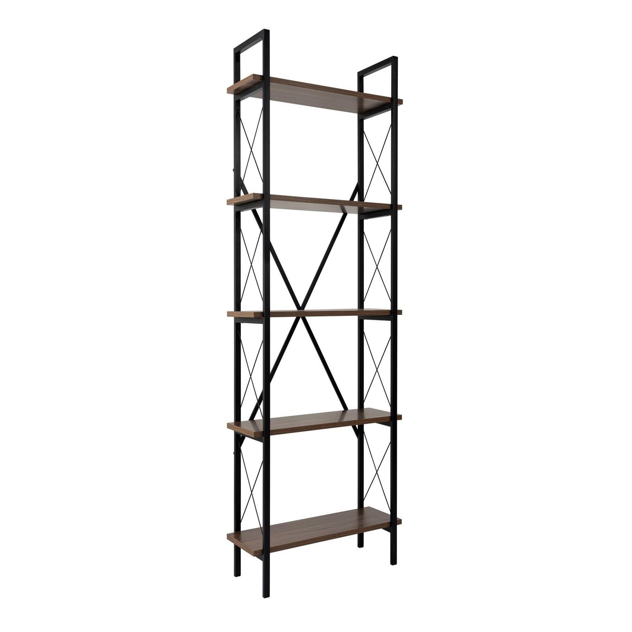 Habitat et Jardin Bibliothèque en bois  Elysian  - 90 x 33 x 180 cm - NoyerNoir