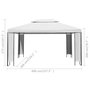 Voir la diapositive 6 : VIDAXL Tonnelle avec guirlande lumineuse a LED 3x4 m Blanc