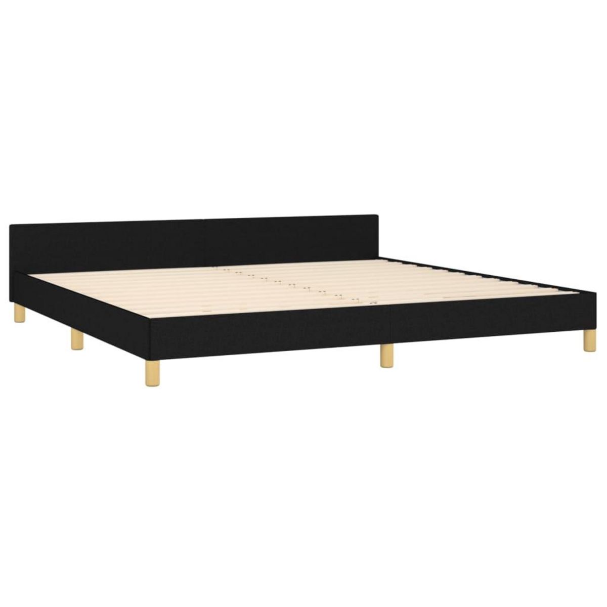 VIDAXL Cadre de lit sans matelas noir 200x200 cm tissu