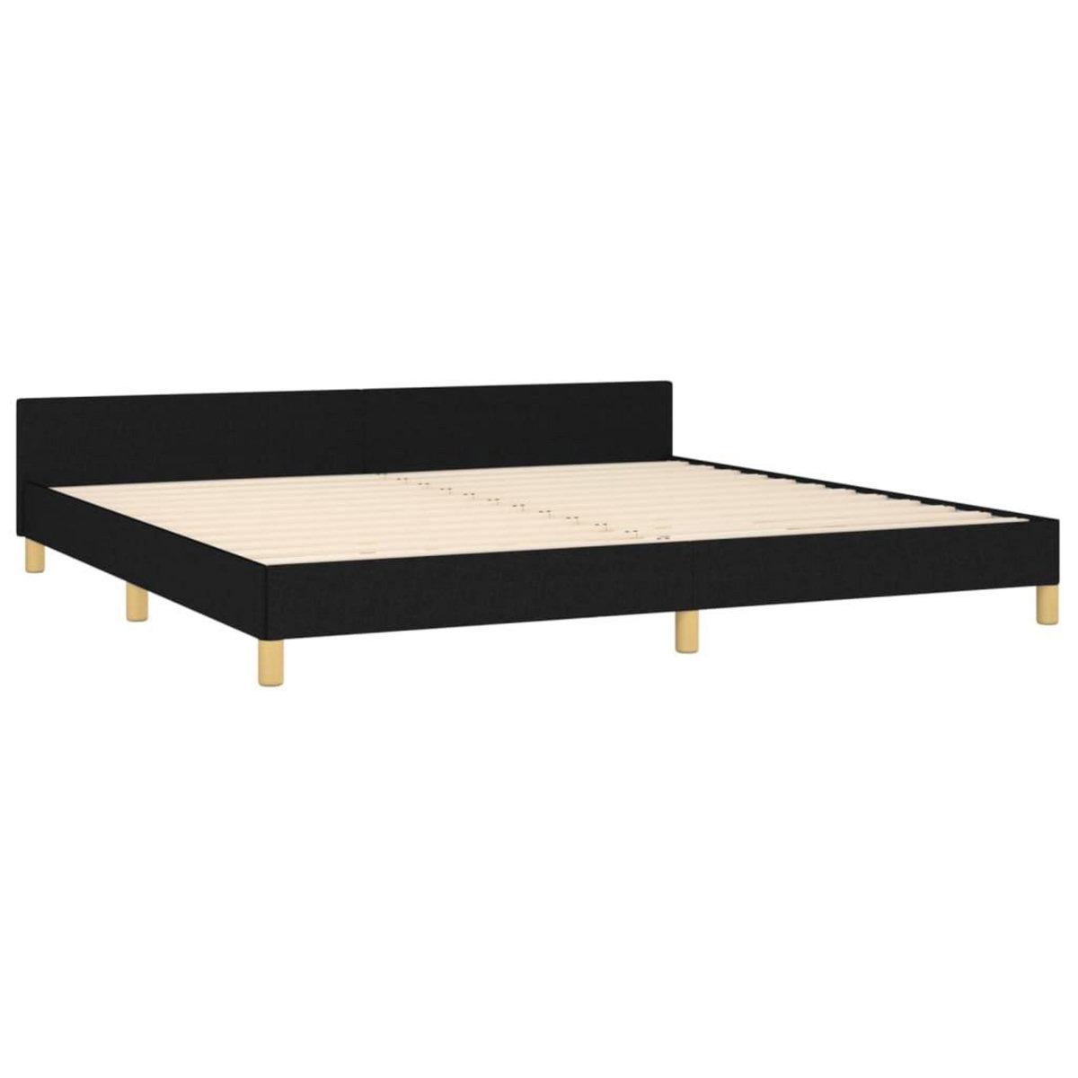 VIDAXL Cadre de lit sans matelas noir 200x200 cm tissu