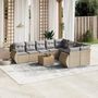 Voir la diapositive 1 : VIDAXL Salon de jardin avec coussins 10 pcs beige resine tressee