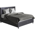 Habitat et Jardin Lit double avec coffre  Carla  - 160 x 200 cm - Noir