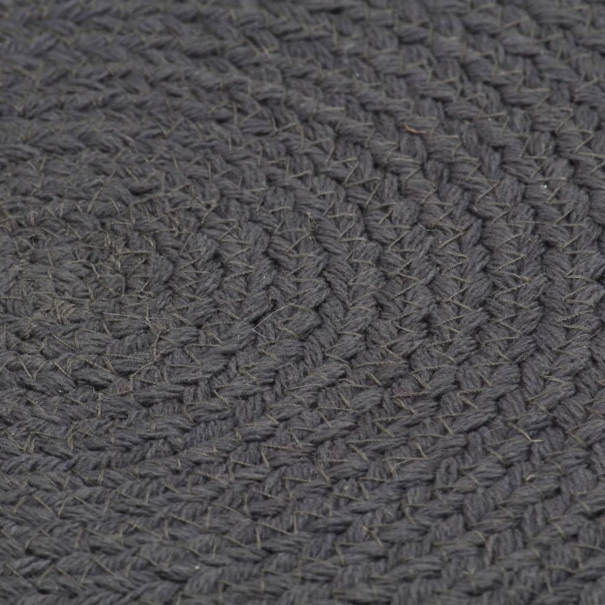 VIDAXL Napperons 4 pcs Gris fonce Plain 38 cm Rond Coton