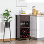 Voir la diapositive 2 : HOMCOM Casier à vin design industriel étagère à bouteilles 12 bouteilles support verres à vin intégré MDF brun foncé