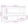 Voir la diapositive 6 : VIDAXL Meuble TV Blanc 79x35x52 cm Bois de pin massif