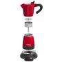 Voir la diapositive 3 : Bestron Cafetière italienne électrique 6 tasses 480w rouge - aes480