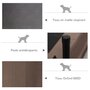 PAWHUT Lit pour chien chat sur pieds tissu oxford textilène micro-perforé 76L x 61l x 18H cm marron noir