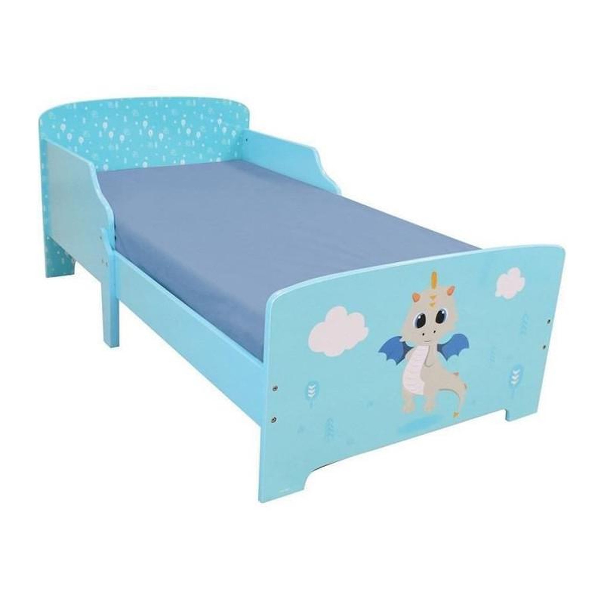 Voir la diapositive 2 : Fun House LEON LE DRAGON Lit avec lattes 140 x 70 cm pour enfant