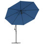 Voir la diapositive 5 : VIDAXL Parasol de jardin en porte-a-faux avec lumieres LED bleu azure
