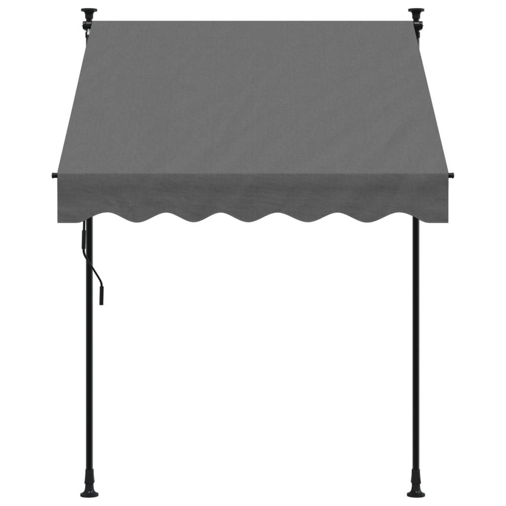 Voir la diapositive 3 : VIDAXL Auvent retractable anthracite 150x150 m tissu et acier