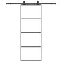 Voir la diapositive 2 : VIDAXL Porte coulissante kit de quincaillerie noir 76x205 cm verre ESG