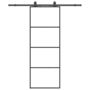 Voir la diapositive 2 : VIDAXL Porte coulissante kit de quincaillerie noir 76x205 cm verre ESG