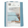Voir la diapositive 6 : COTON PUR Parure de draps 4 pièces pour lit 160 x 200 cm  Grande largeur  Anatole azur
