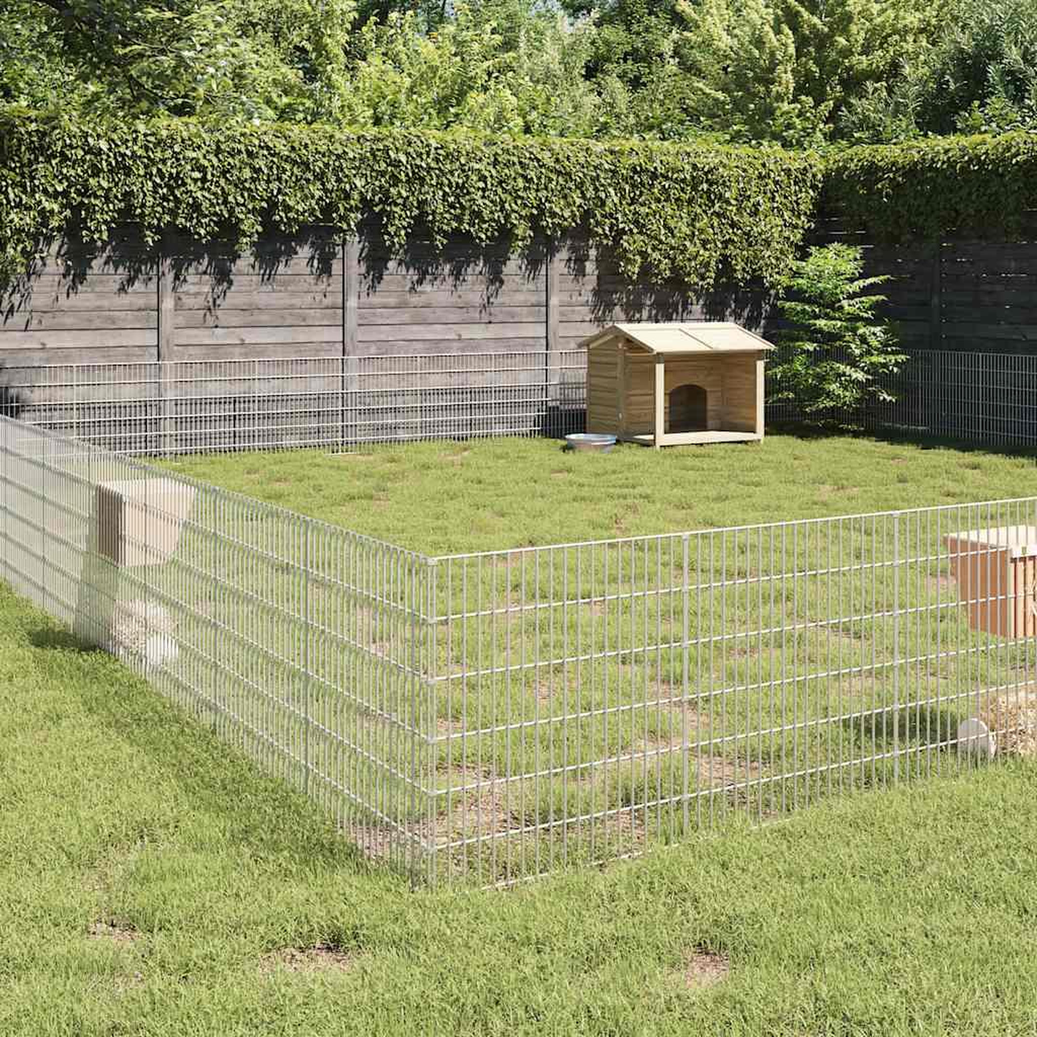 VIDAXL Enclos pour animaux en liberte 48panneaux 54x60cm fer galvanise