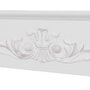 Voir la diapositive 5 : HOMCOM Manteau de cheminée style baroque - dim. 101L x 19l x 100H cm - bois de sapin blanc effet vieilli