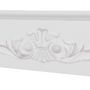 Voir la diapositive 5 : HOMCOM Manteau de cheminée style baroque - dim. 101L x 19l x 100H cm - bois de sapin blanc effet vieilli