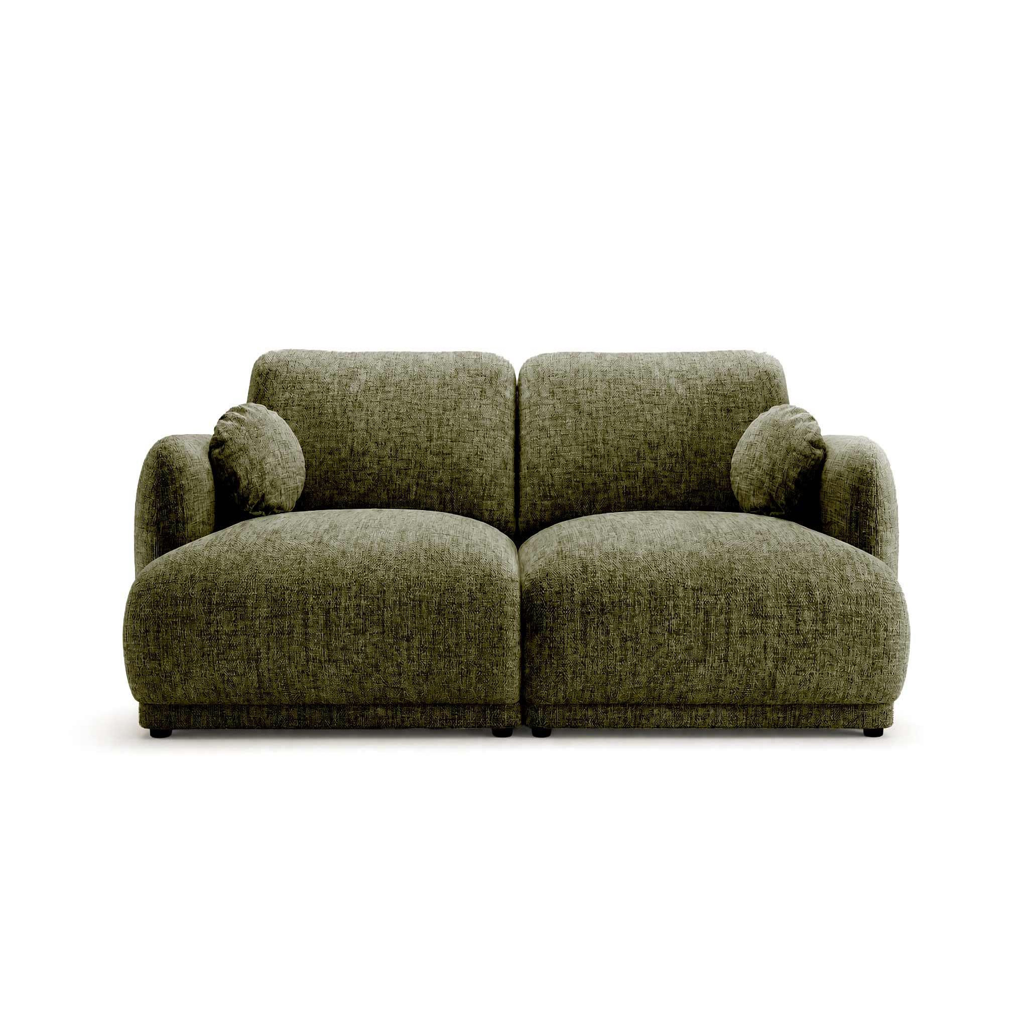 Voir la diapositive 1 : BEST MOBILIER Pietro - canapé droit 3 places en tissu texturé