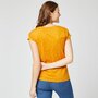 IN EXTENSO T-shirt manches courtes jaune moutarde à pois femme