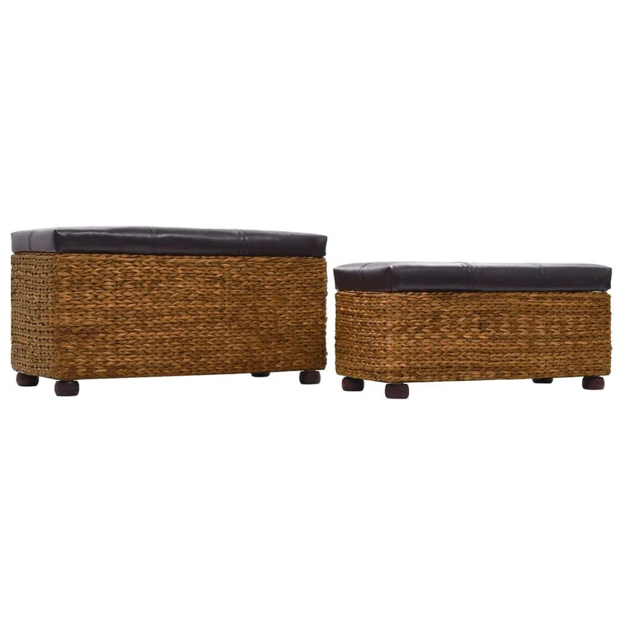 Voir la diapositive 4 : VIDAXL Ensemble de banc lot de 2 Jacinthe d'eau Marron