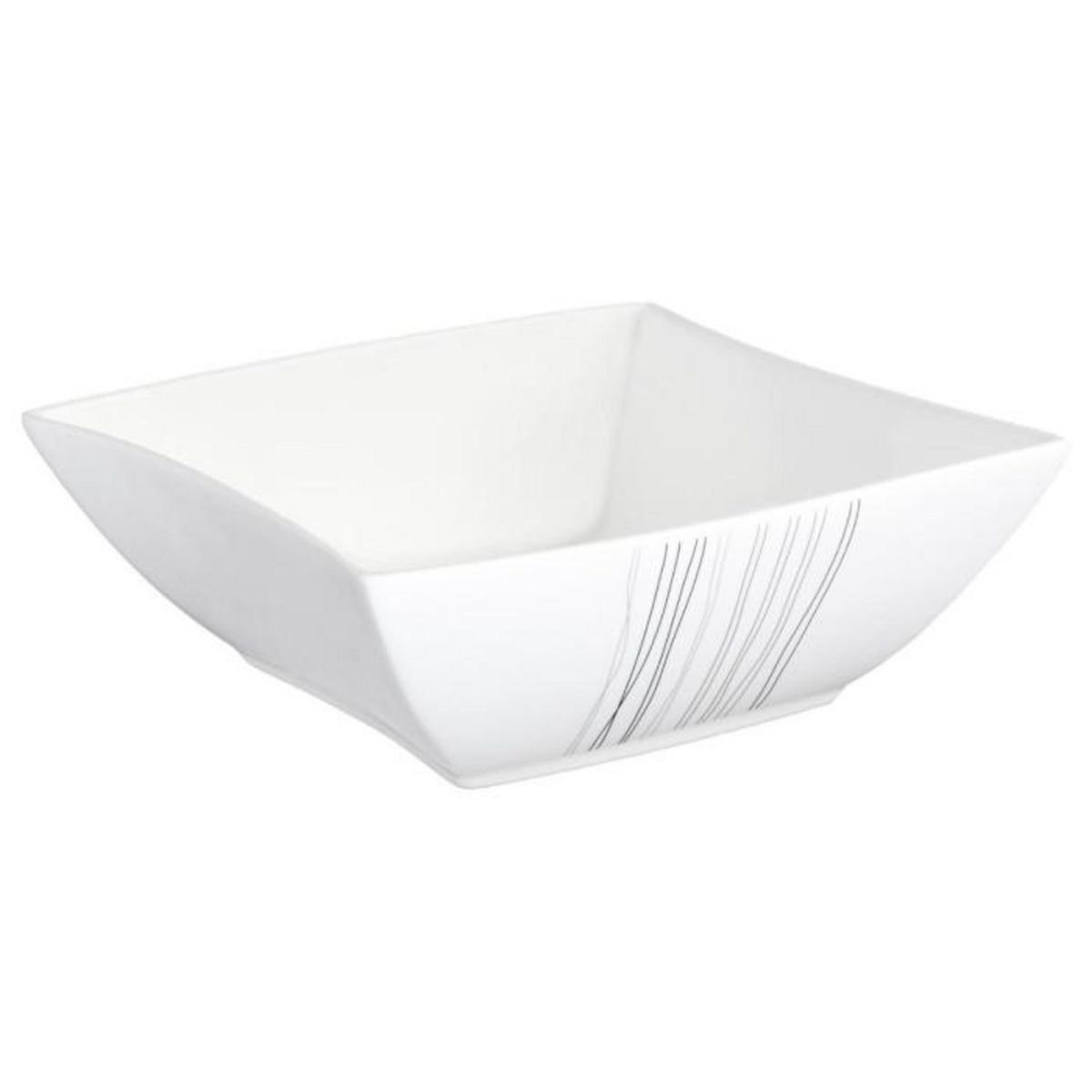 SECRET DE GOURMET Lot de 6 Coupelles  Lignes  15cm Blanc
