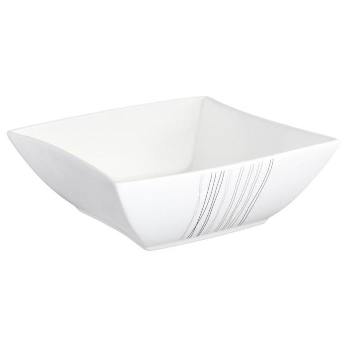 SECRET DE GOURMET Lot de 6 Coupelles  Lignes  15cm Blanc