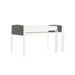 Habitat et Jardin Lit mezzanine en bois pour enfant  Alia  - 90 x 190 cm - Blanc/Gris