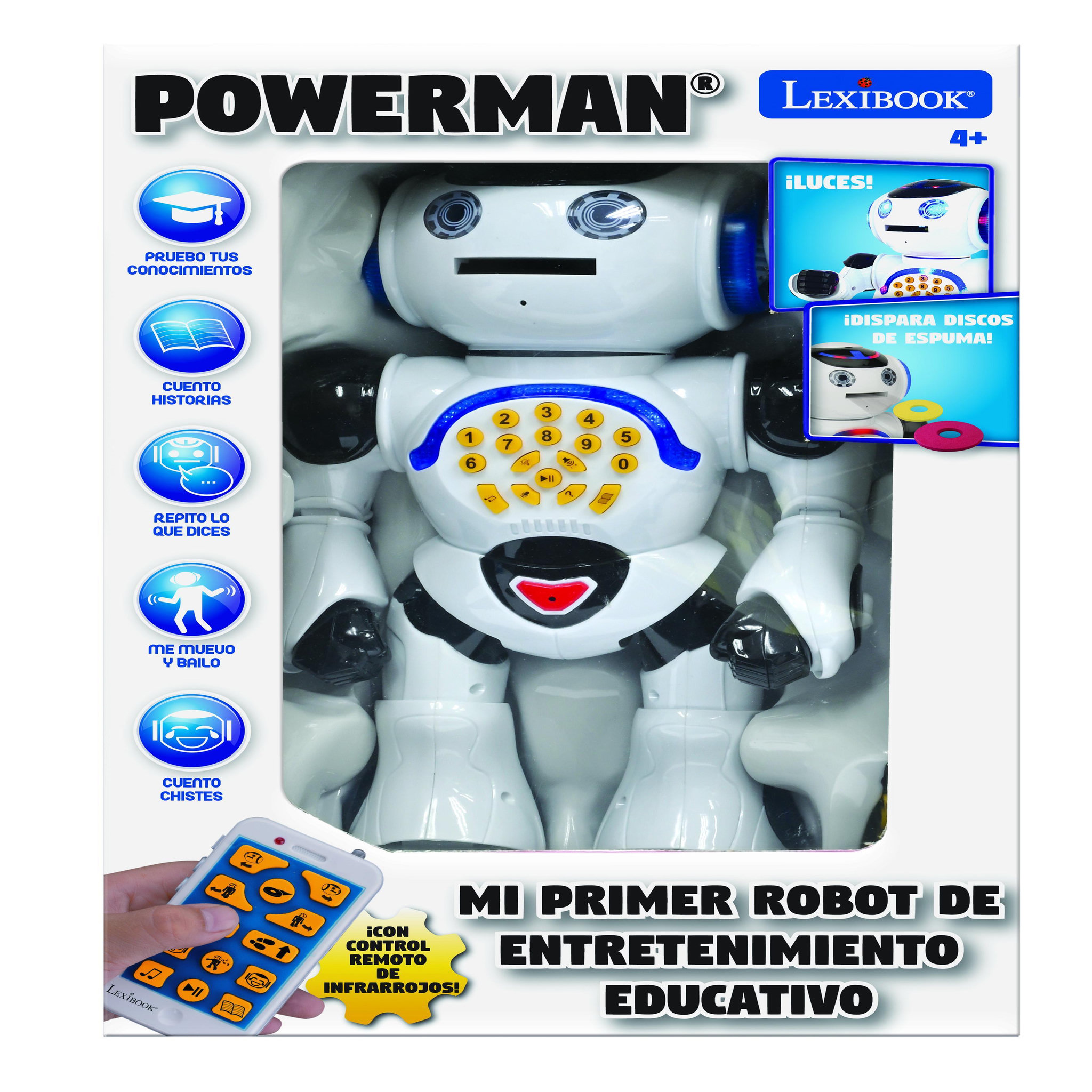 Voir la diapositive 6 : Lexibook POWERMAN Robot Interactif (Espagnol)