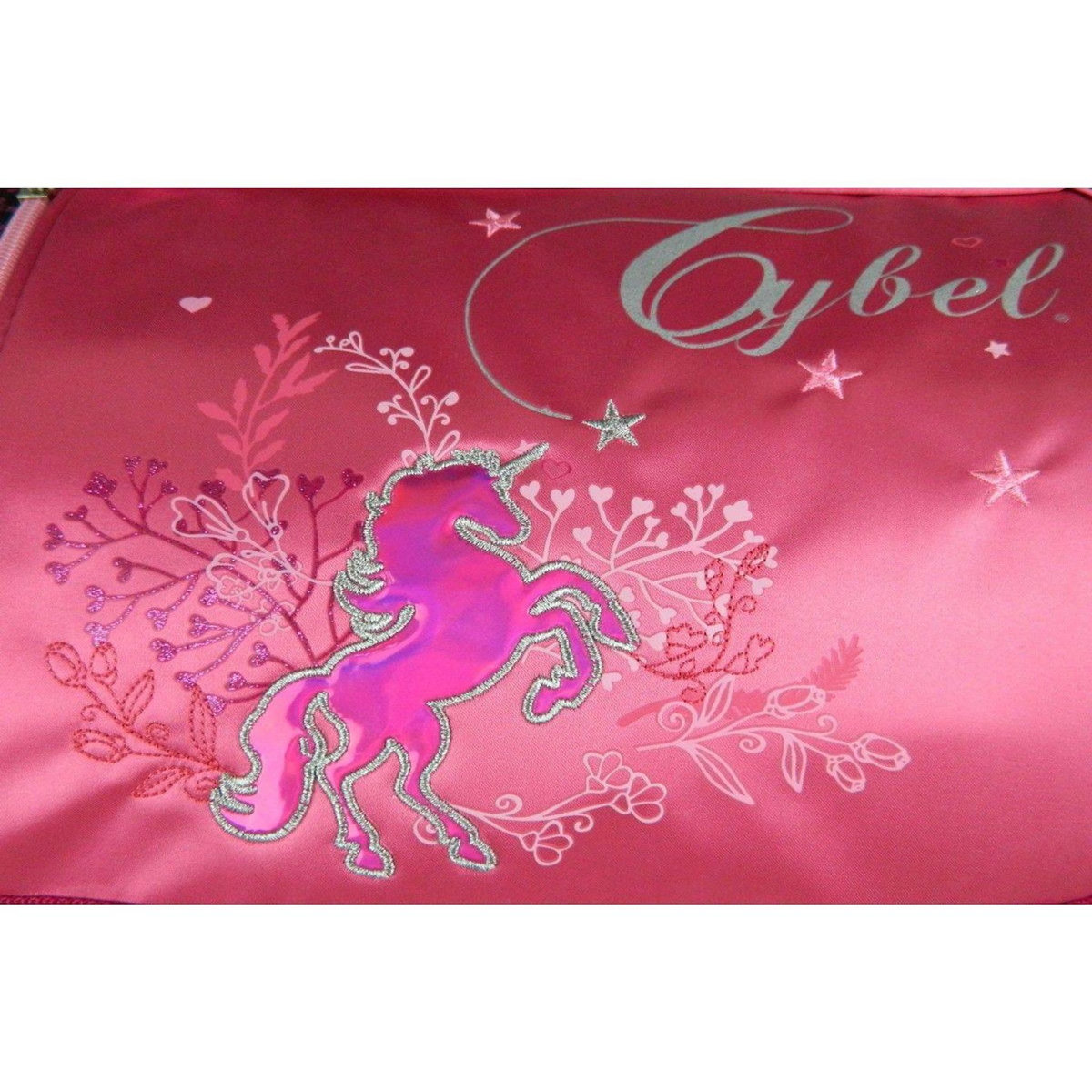 Bagtrotter Cartable à roulettes Cybel Cheval Licorne 38cm Rose