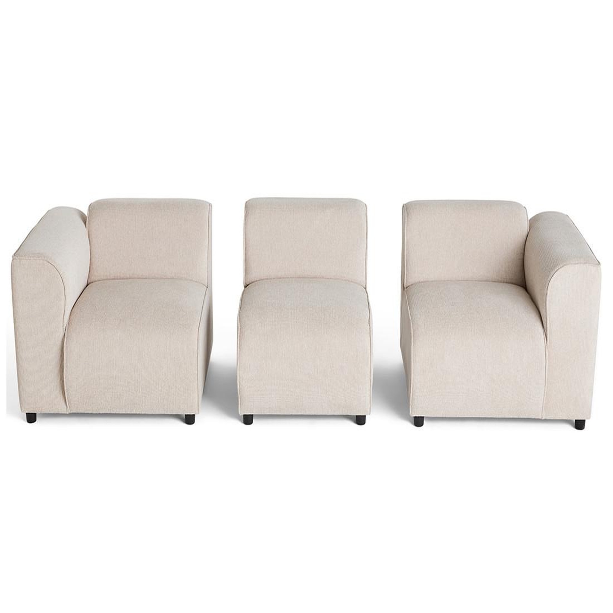 Voir la diapositive 3 : LISA DESIGN Suaro - canapé modulable 3 places en tissu texturé