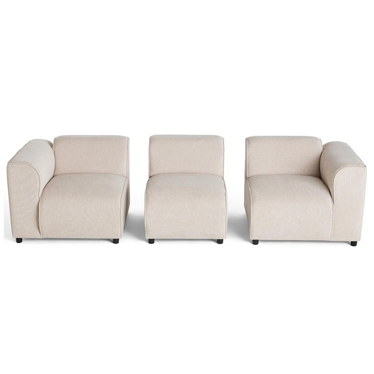 LISA DESIGN Suaro - canapé modulable 3 places en tissu texturé