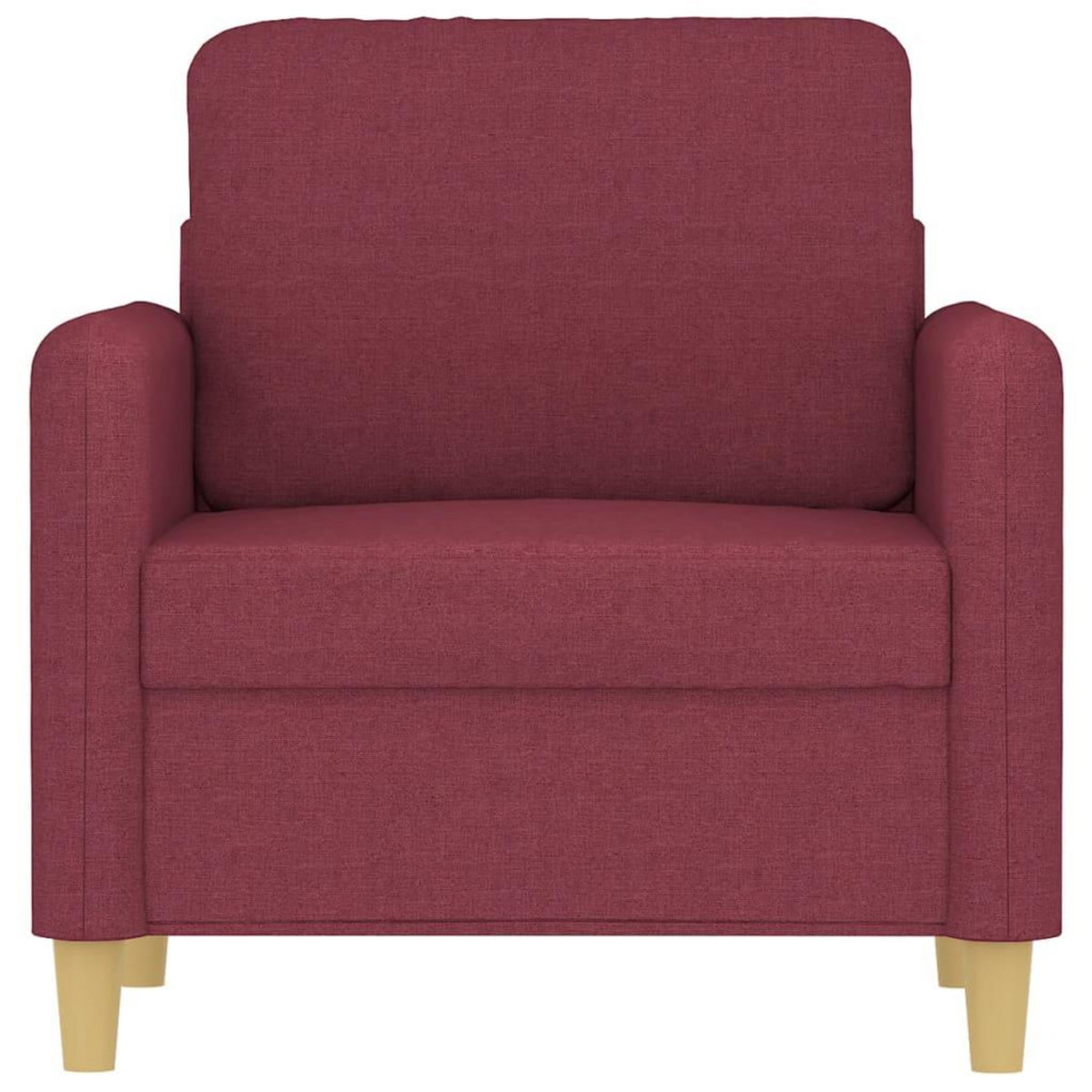 VIDAXL Fauteuil Rouge bordeaux 60 cm Tissu