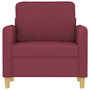 Voir la diapositive 3 : VIDAXL Fauteuil Rouge bordeaux 60 cm Tissu